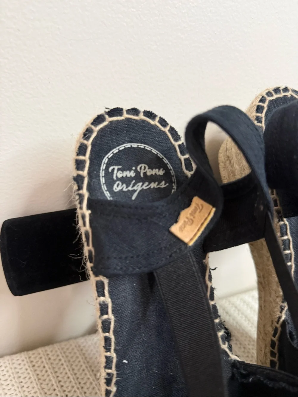 Toni Pons Black Espadrille Slingback Wedges in size 10 (41)